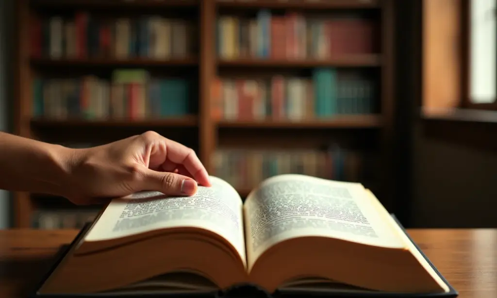 Educação no Sistema Prisional: Desafios e Remição Mão folheando livro 'Educação Atrás das Muros' em cela de prisão.