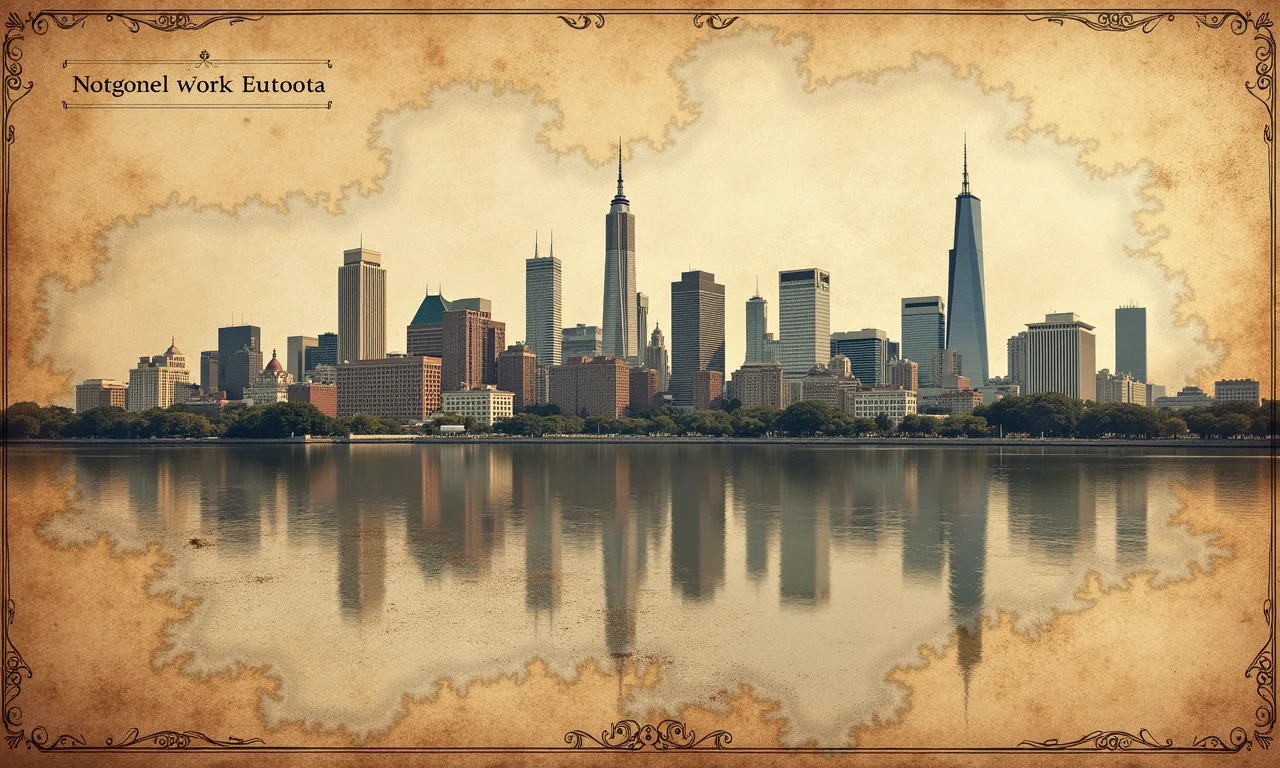 Mapa antigo sobreposto a uma cidade moderna, simbolizando a relação entre história e ficção.