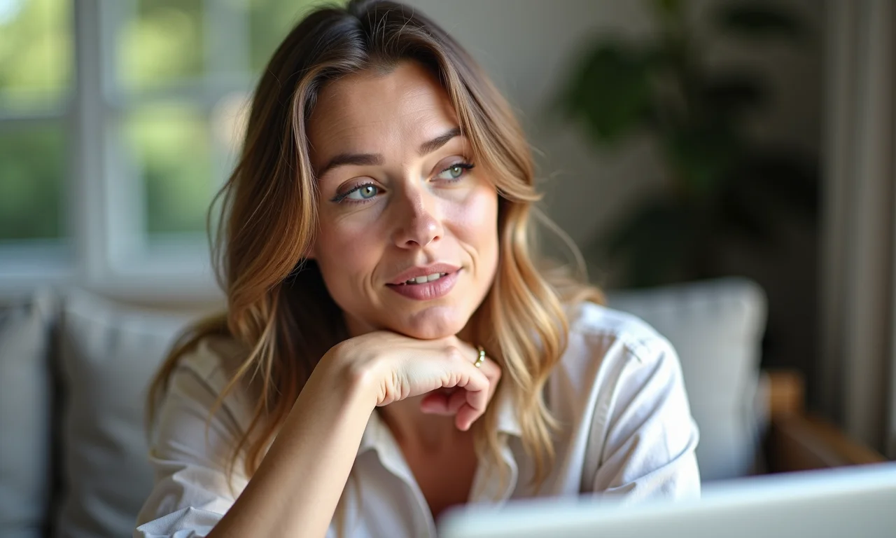 Mulher avaliando necessidades pessoais para escolher seguro viagem.