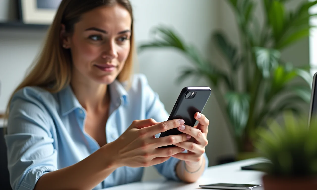 Mulher criando reserva de emergência em escritório com decoração brasileira.