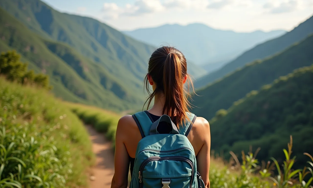 Mulher fazendo trilha na Pedra Azul, Espírito Santo.