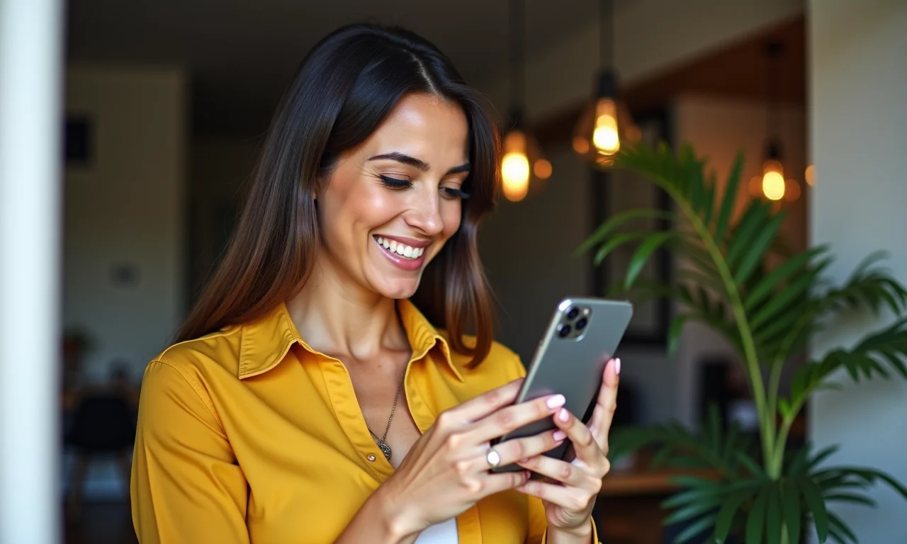 Mulher navegando em um site responsivo de e-commerce.