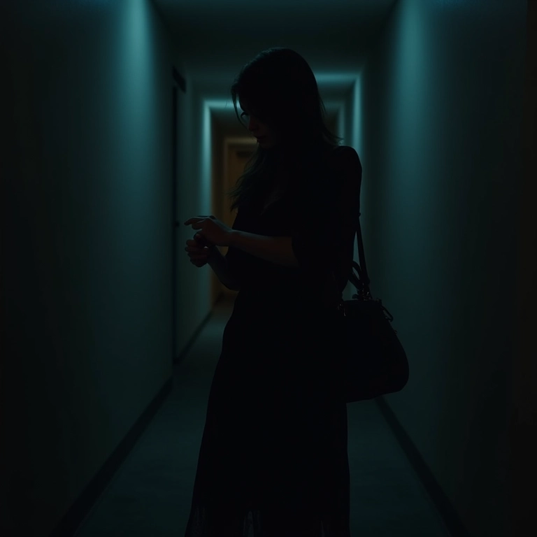 Mulher olhando o relógio à noite, refletindo sobre a legalidade de uma busca e apreensão noturna.