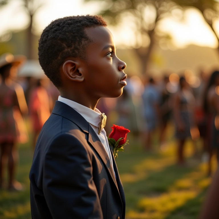 Noivo confere o horário em recepção de casamento ao ar livre com estilo brasileiro.