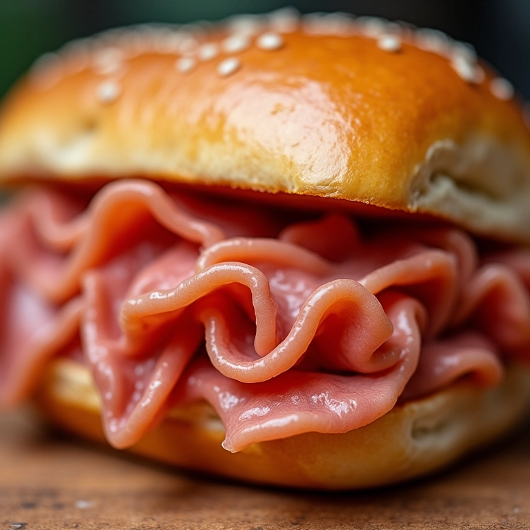 Pão com Mortadela do Mercadão: Tradição Pão com mortadela do Mercadão de São Paulo, sanduíche tradicional brasileiro.