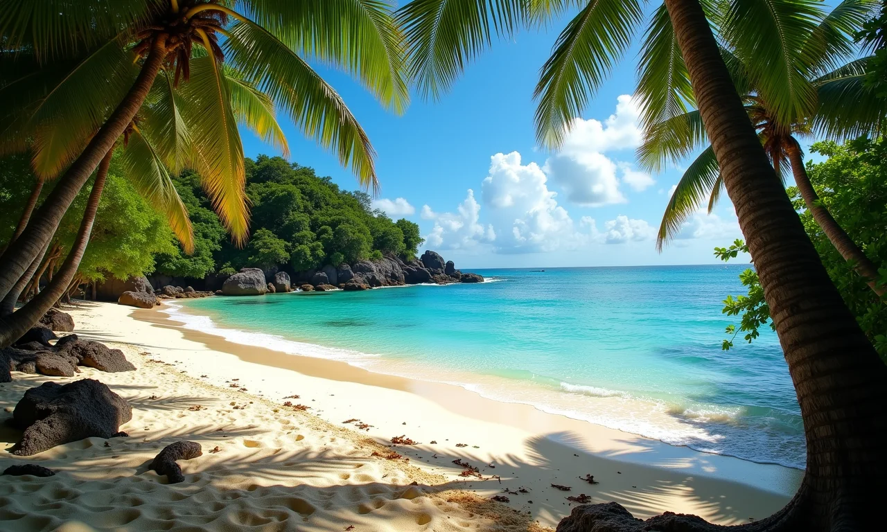 Paraíso natural: Praia de nudismo no Brasil com vegetação exuberante.