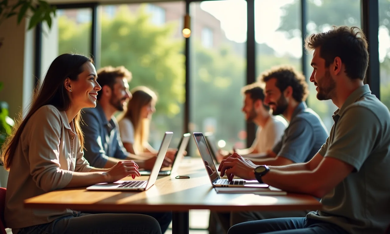 Pessoas em diferentes momentos do dia usando AM e PM para planejar compromissos e atividades.