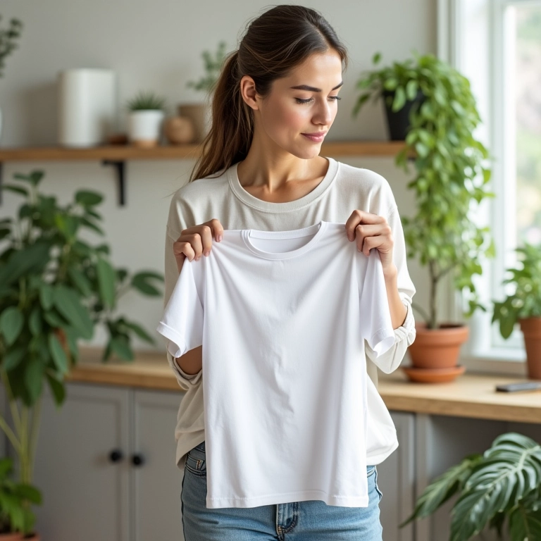 Preparando tecido branco para tingimento em casa.