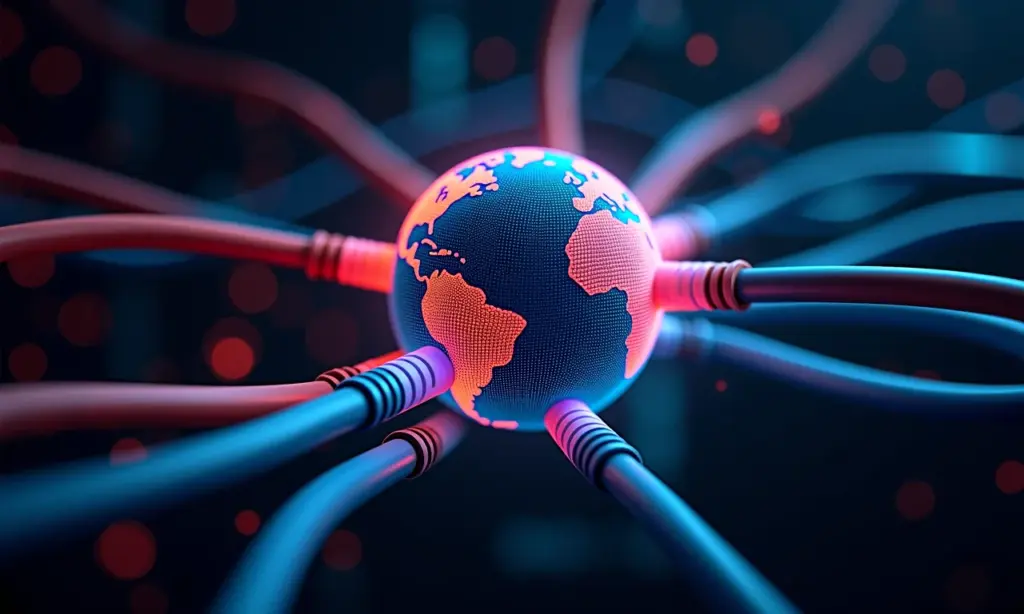 O Que é um Endereço de IP? Explicado de Forma Simples Representação visual de um endereço IP conectando o mundo.