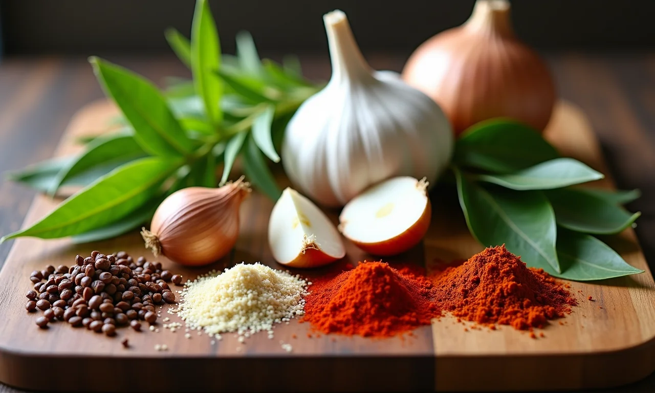 Temperos frescos que realçam o sabor da feijoada.