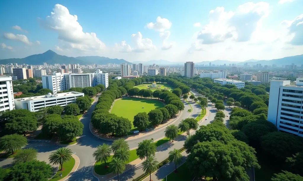 Fotos de Palmas: A Capital Planejada Vista panorâmica de Palmas, capital planejada do Tocantins, com sua arquitetura moderna e áreas verdes.