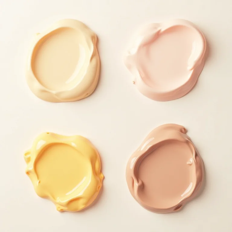 Amostras de cores organizadas por estações da coloração pessoal: primavera, verão, outono e inverno.