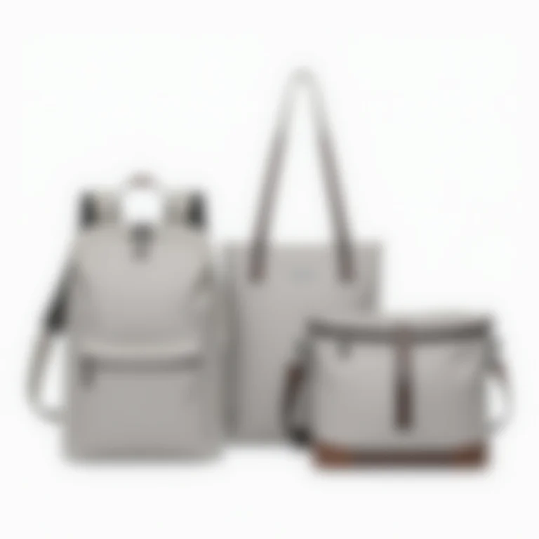 Bolsas de maternidade/paternidade multifuncionais.