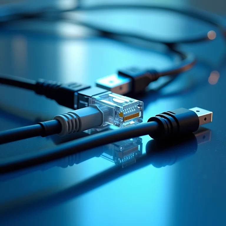 Cabos de rede representando a tecnologia de nuvem