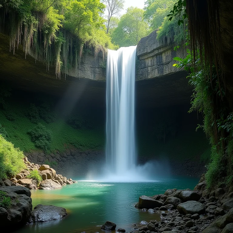 Cachoeira escondida na Rio-Santos