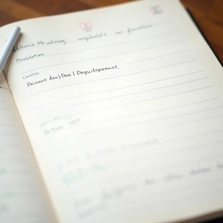 Caderno com a estrutura básica de uma resenha descritiva.