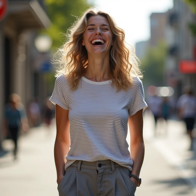Calça de alfaiataria cinza com camiseta básica