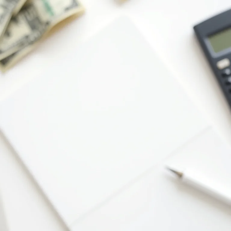 Calculadora, caneta e bloco de notas para calcular renda