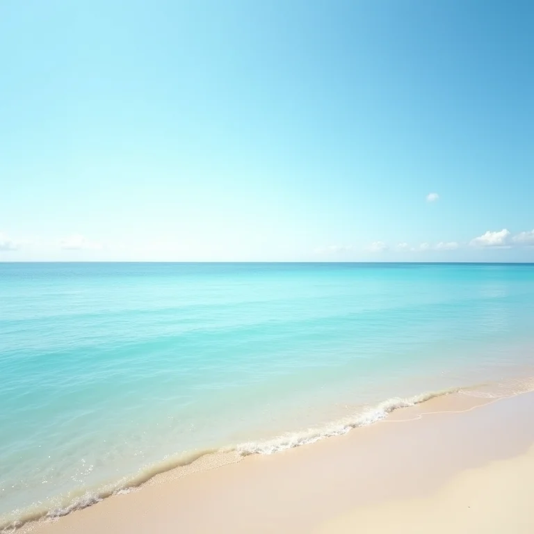 Cena tranquila de uma praia com águas cristalinas na Paraíba.