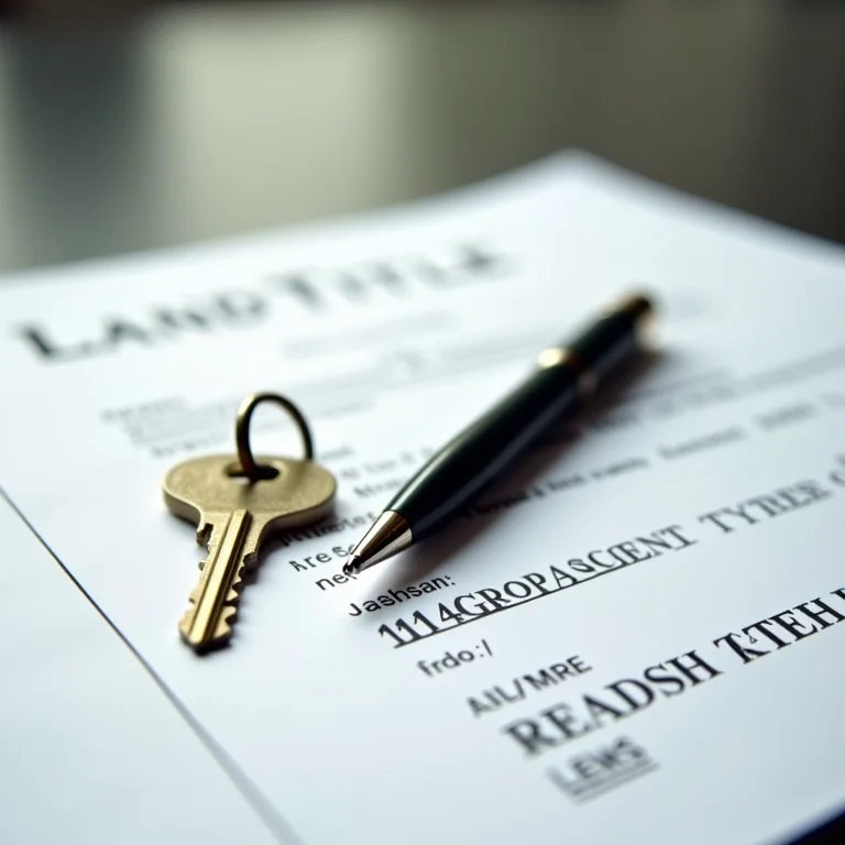 Chaves em cima de título de terra e registro de carro