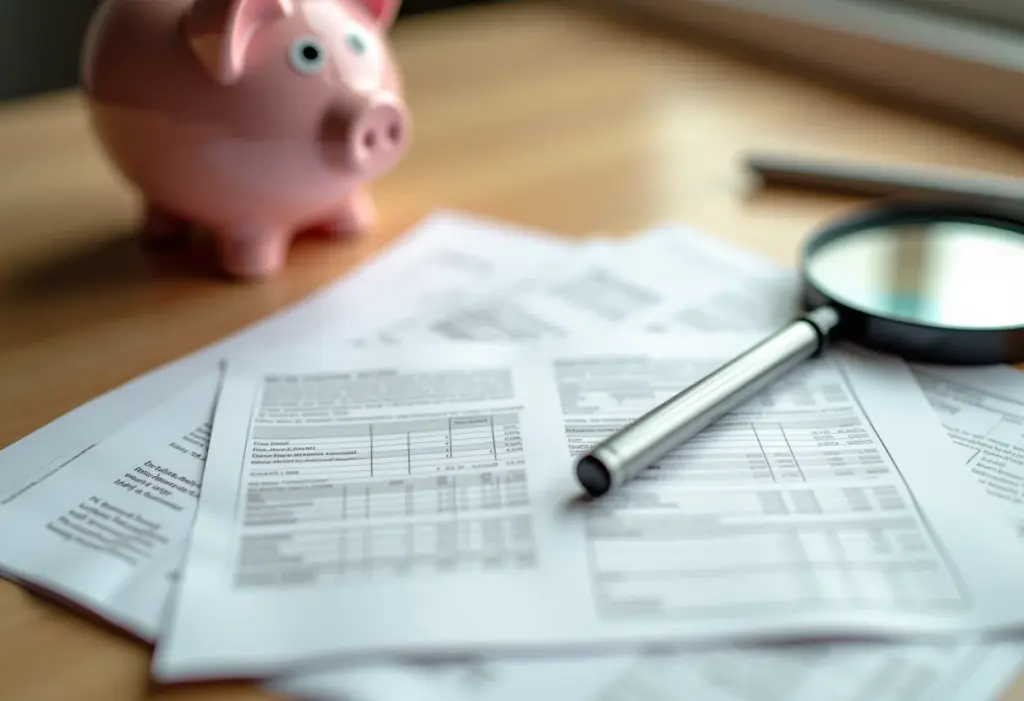 Conceito visual de quebra de sigilo bancário e fiscal.