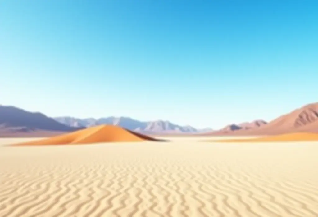 Deserto do Atacama sob céu azul, vastidão e beleza natural