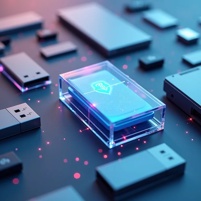 Dispositivos de armazenamento seguro protegidos pela criptografia quântica.