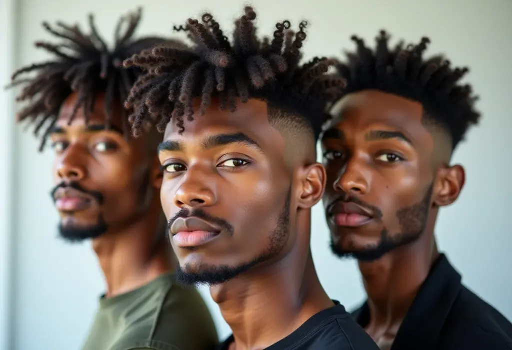 Cortes de cabelo masculino cacheado: 5 estilos que estão bombando Diversos cortes de cabelo masculino cacheado: undercut, fade e moicano