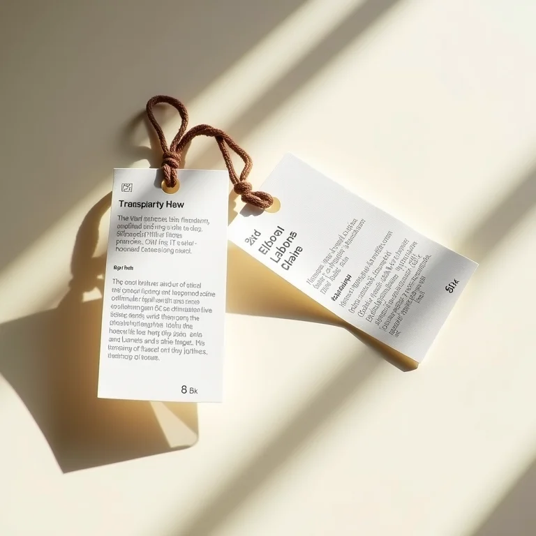 Etiquetas de marcas de moda transparentes e éticas