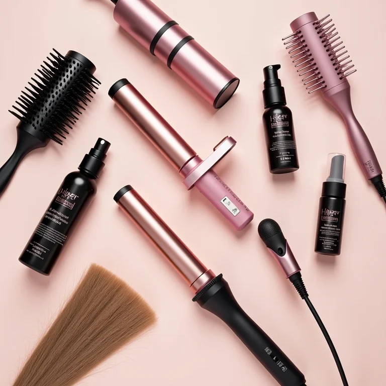Ferramentas e produtos para penteados de festa