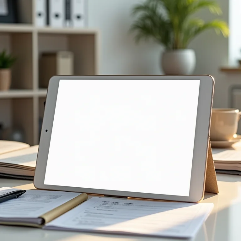 Formatos de currículo online exibidos em um tablet.