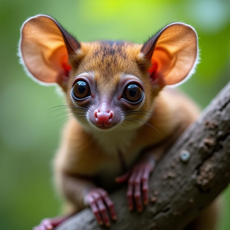 Foto de close-up de um Aye-aye (Daubentonia madagascariensis)