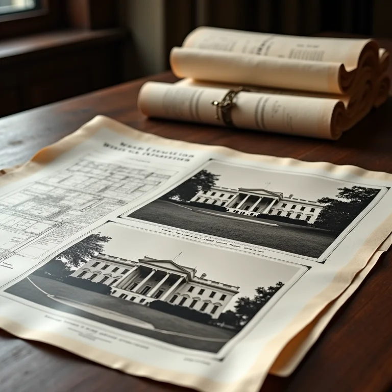 Fotos antigas da construção da Casa Branca