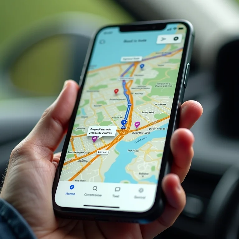 Funcionalidades avançadas de aplicativo de mapas