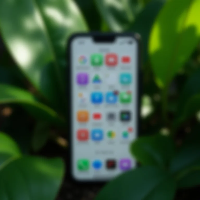 Ícones de aplicativos bloqueadores de distração em um smartphone