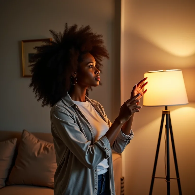 Iluminação valorizando o ambiente da sala