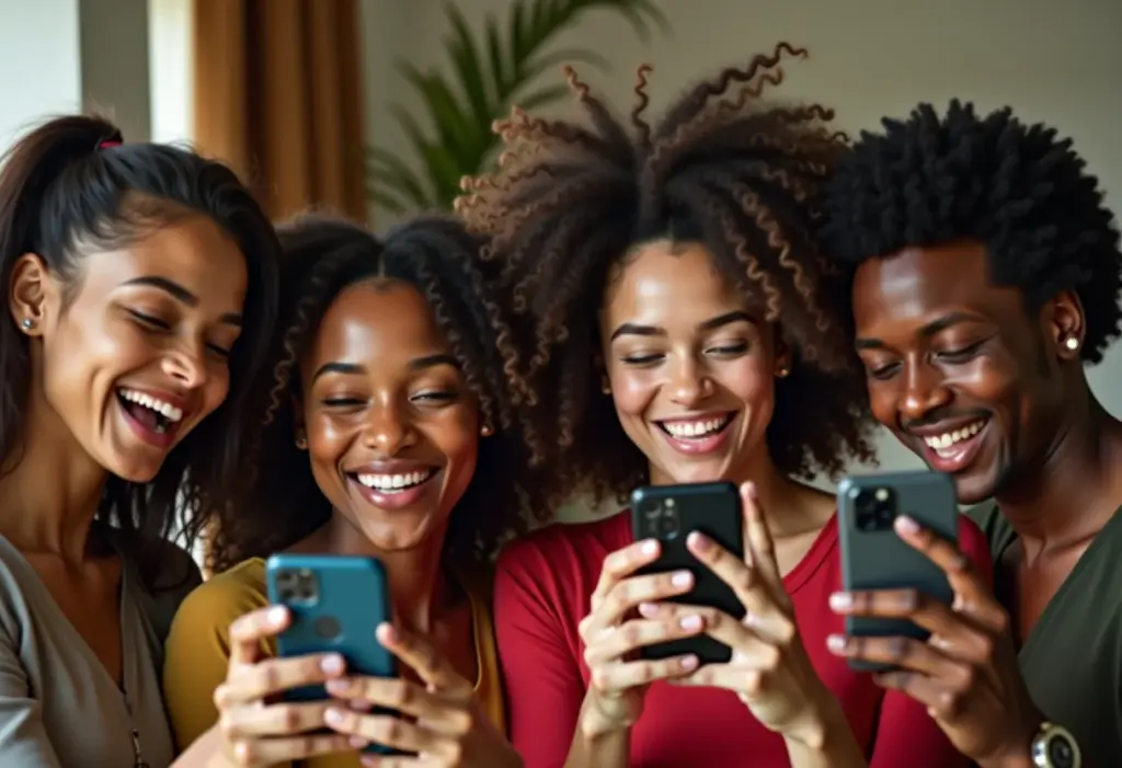 TikTok para Iniciantes: O Guia Definitivo para Bombar em 2024 Jovens diversos usando o TikTok de forma criativa