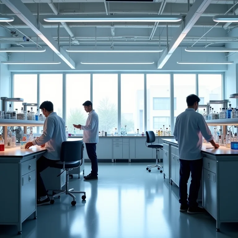 Laboratório de física bem equipado