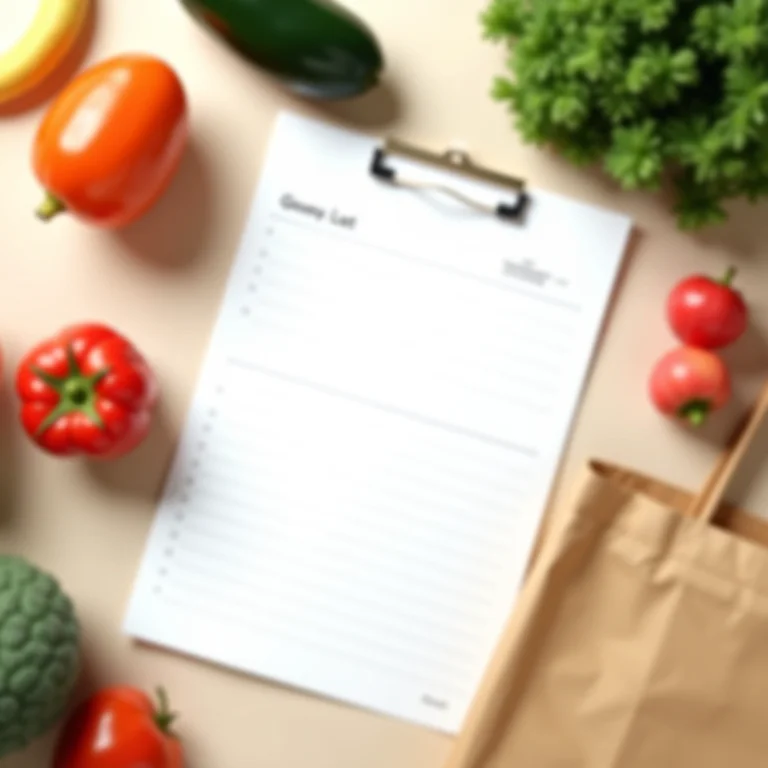 Lista de compras consciente com itens essenciais