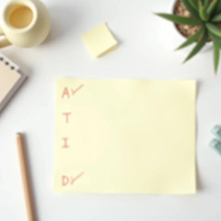 Lista de prioridades organizada em post-its.