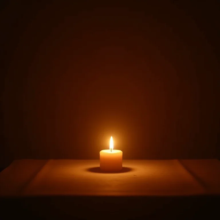 Luz de velas suave criando um ambiente romântico para jantar.