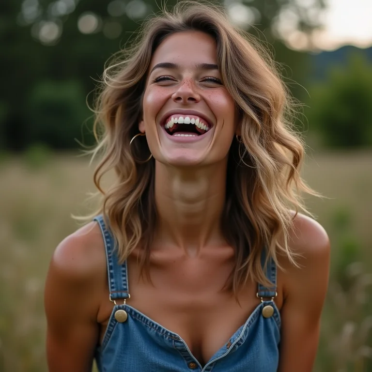 Macacão jeans com decote em V