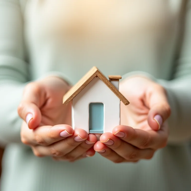 Mãos segurando casa de cerâmica, simbolizando conflitos de propriedade