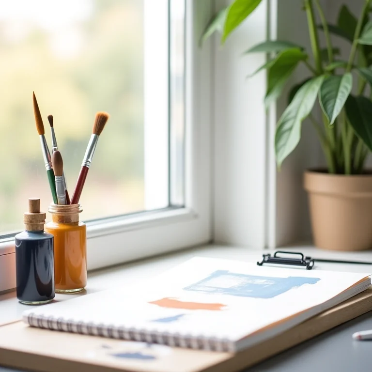 Materiais de arte representando criatividade