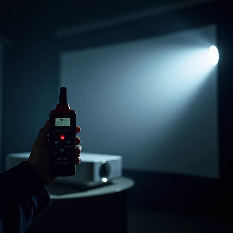 Medição da luminosidade de um projetor