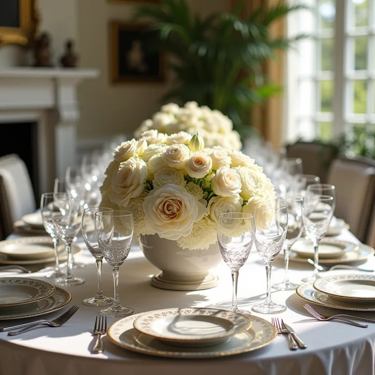Mesa de festa na Casa Branca