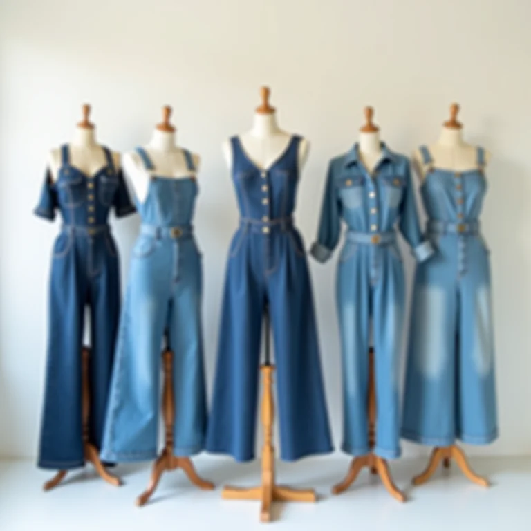 Modelagens de macacão jeans