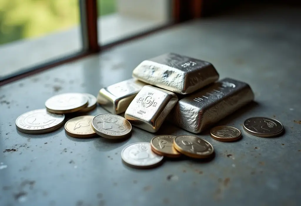 Moedas e barras de prata como investimento