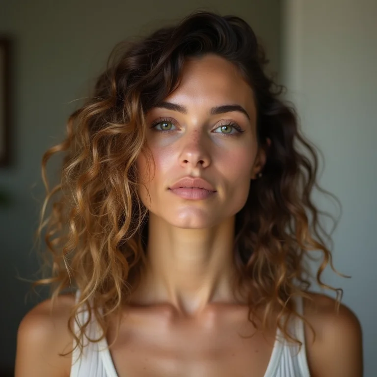 Mulher branca fazendo simulado do ENEM.