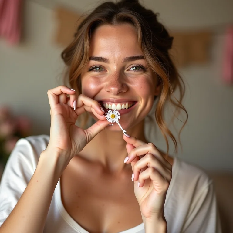 Mulher branca removendo decoração infantil exagerada.